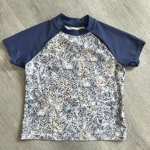 Athleta • girls short sleeve swim top rash guard